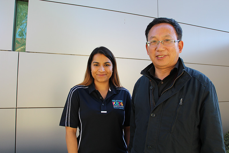 Associate Professor Brad Zhang with PhD candidate Aarti Saiganesh